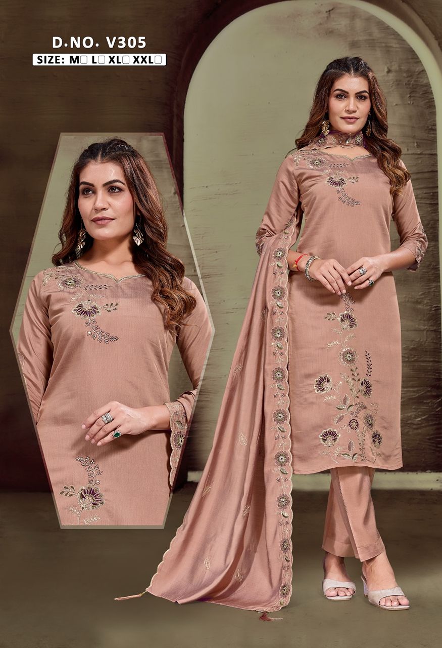 New Launch Heavy Fabric Embroidery Combo Set — Singles, Vardan Ethnic wholesale from Surat — Photo 23