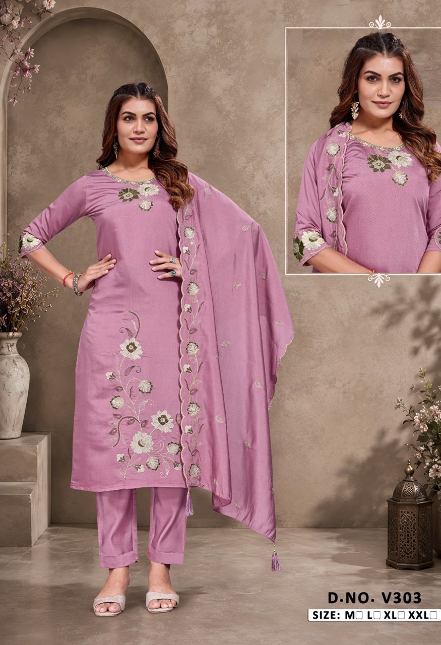 New Launch Heavy Fabric Embroidery Combo Set — Singles, Vardan Ethnic wholesale from Surat — Photo 24