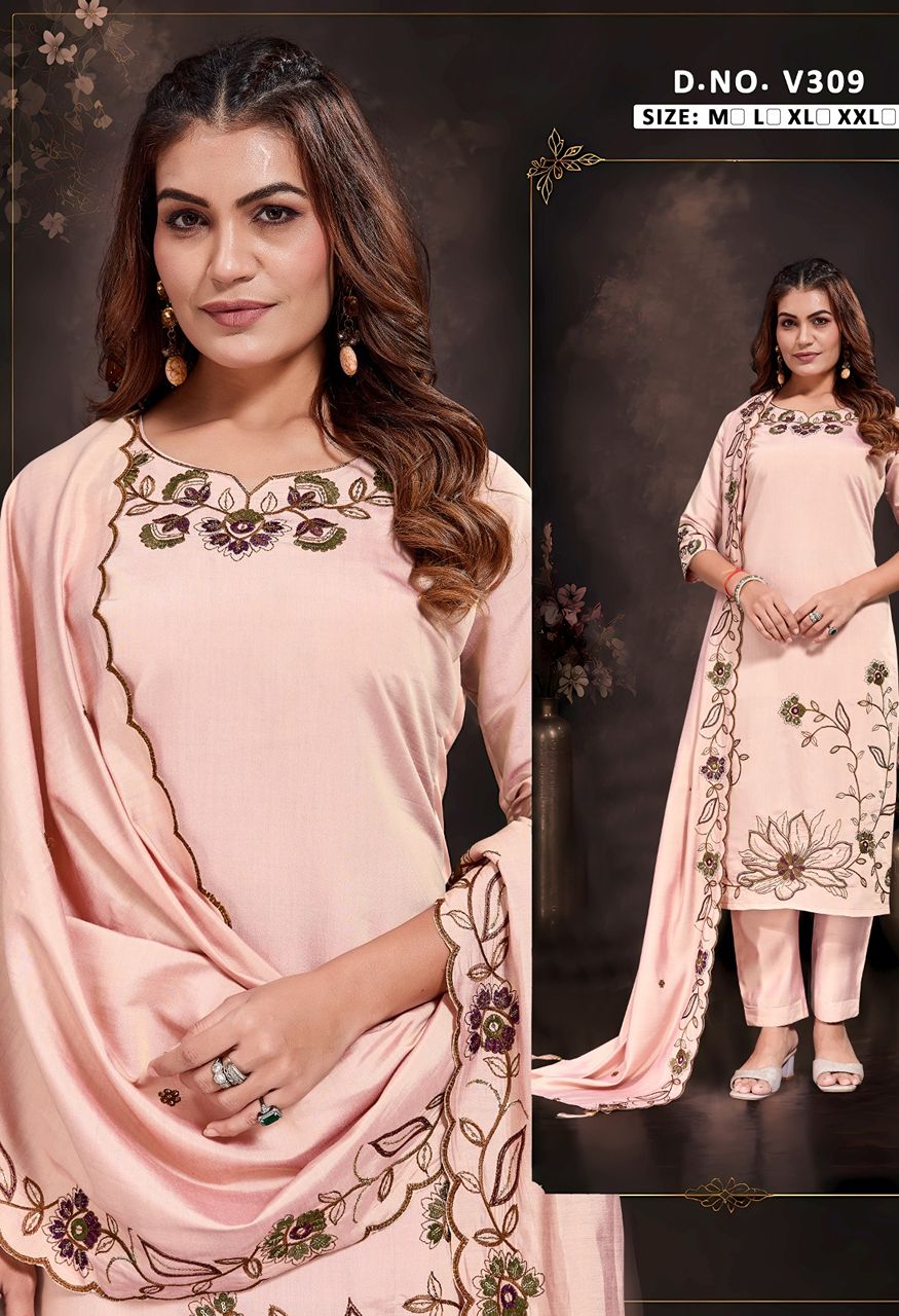 New Launch Heavy Fabric Embroidery Combo Set — Singles, Vardan Ethnic wholesale from Surat — Photo 28