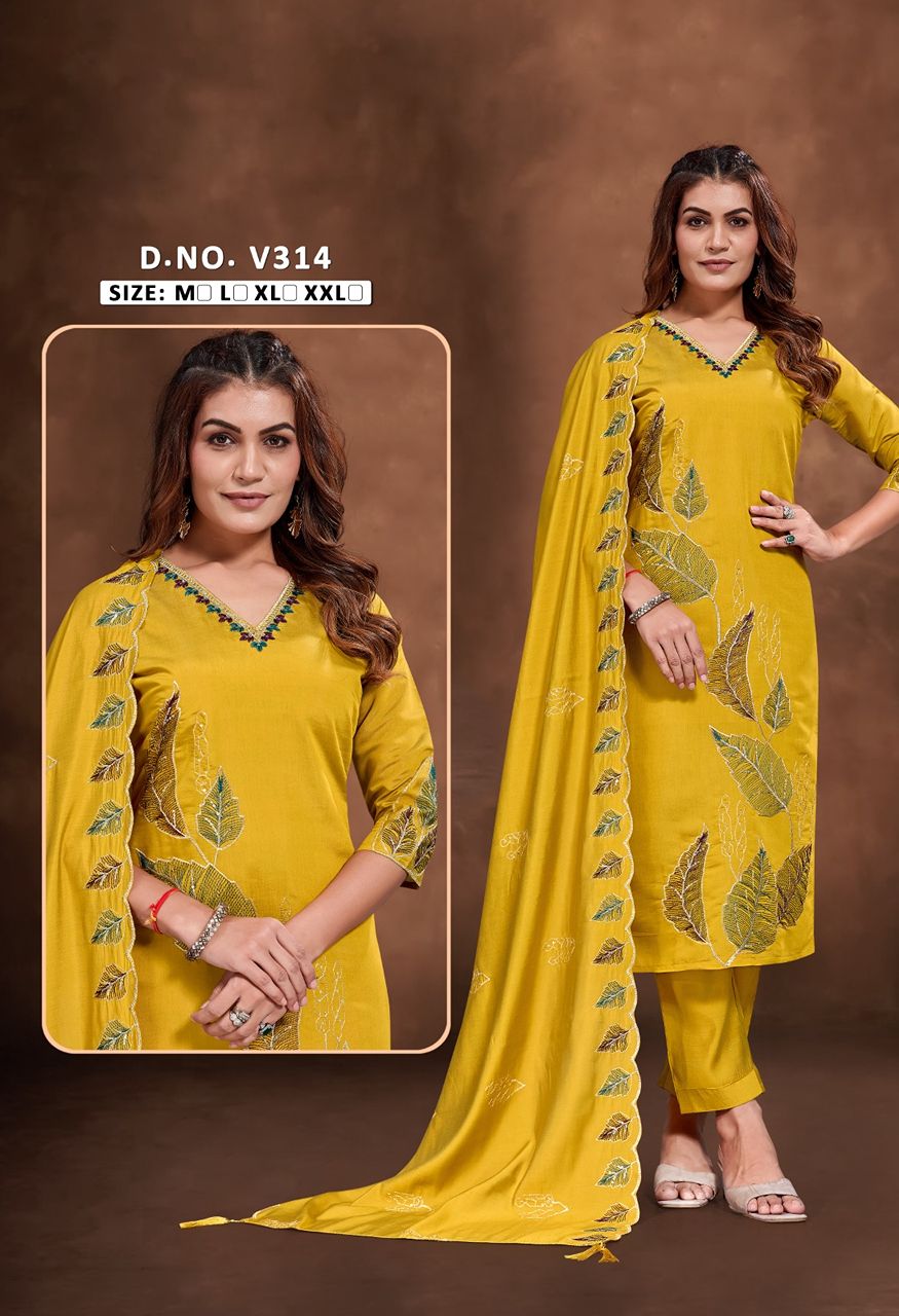 New Launch Heavy Fabric Embroidery Combo Set — Singles, Vardan Ethnic wholesale from Surat — Photo 33
