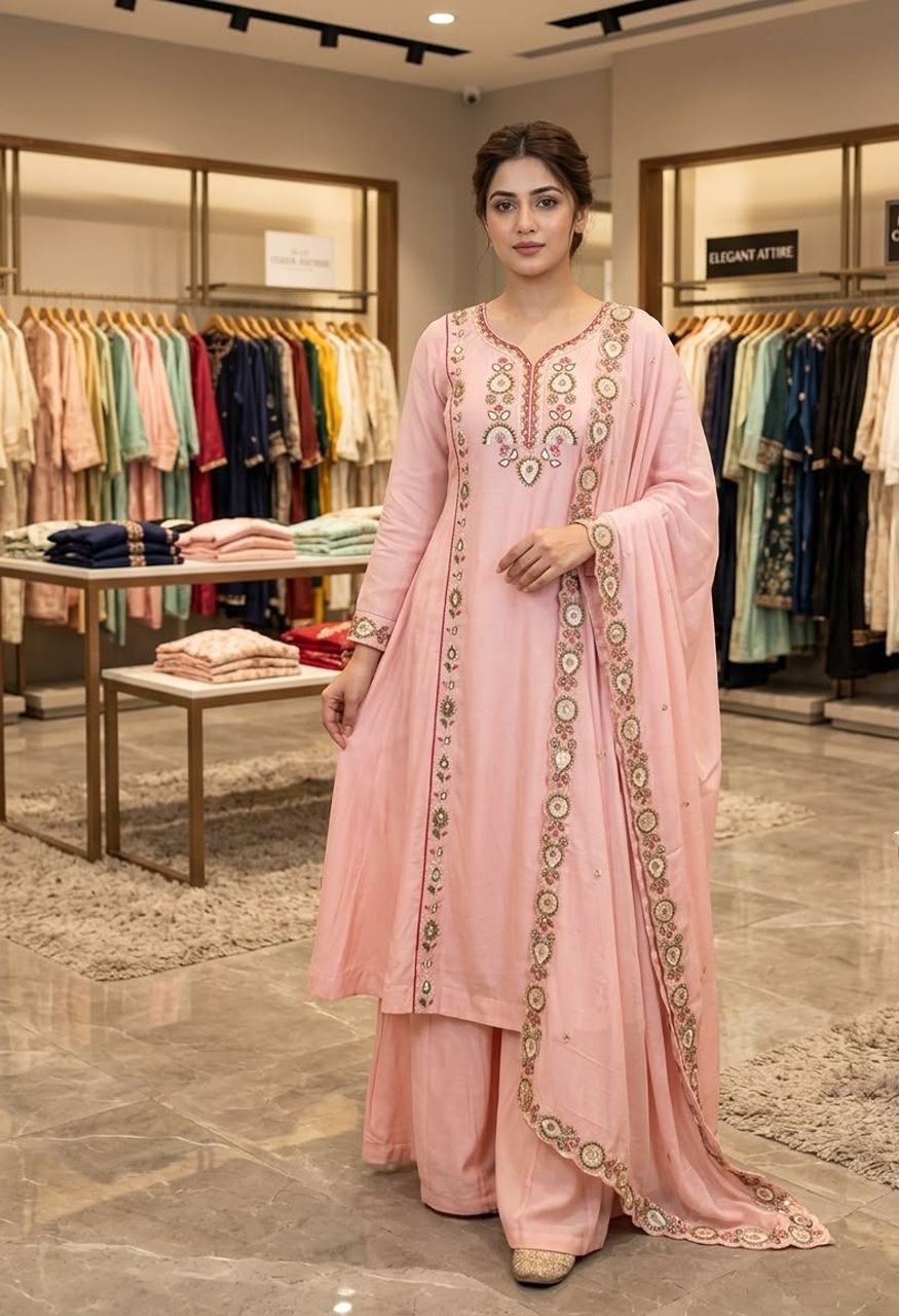 LG-2149 Premium Mul Chanderi 3 Piece Catalog — Wholesale Kurtis, Vardan Ethnic wholesale from Surat — Photo 6