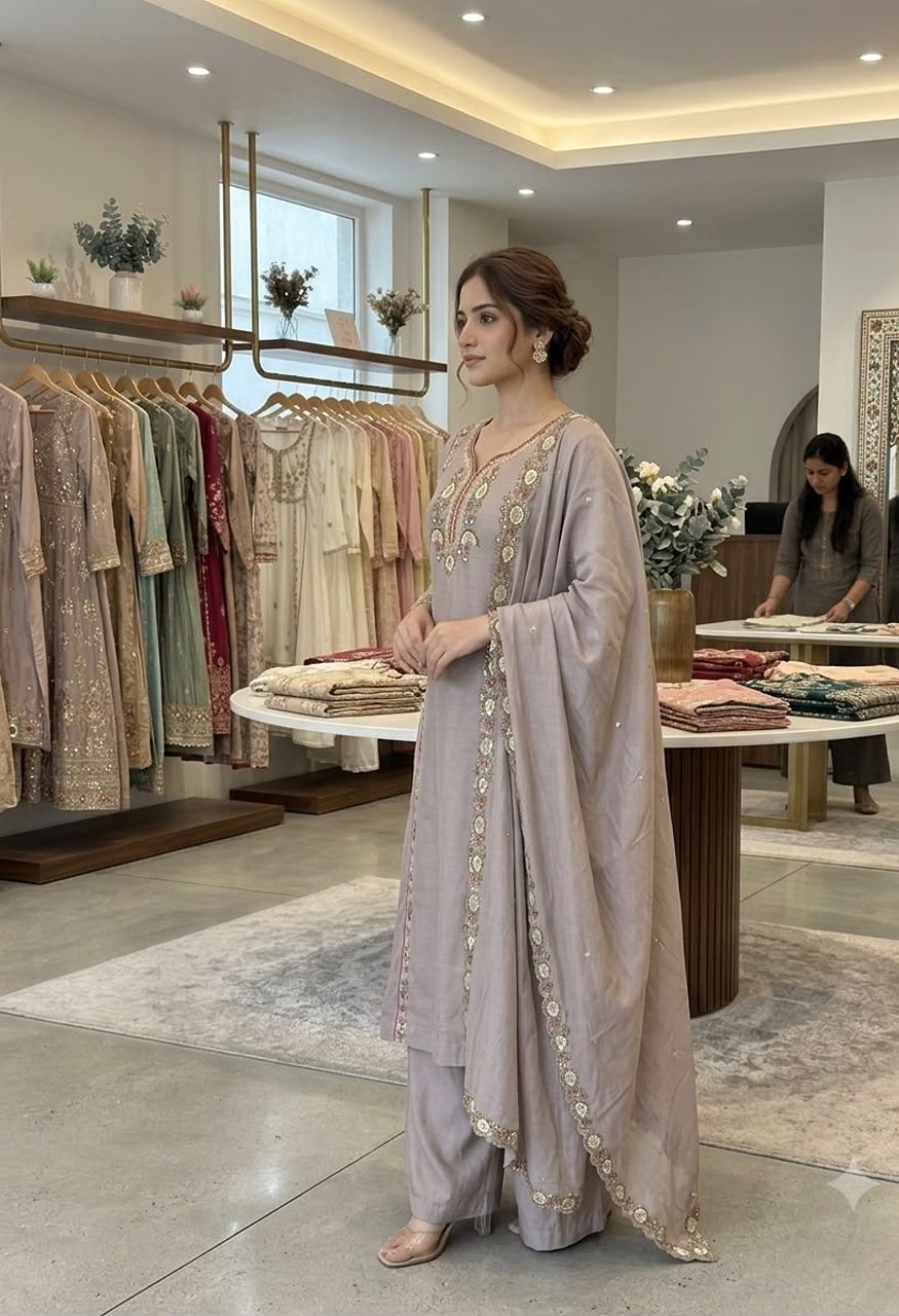 LG-2149 Premium Mul Chanderi 3 Piece Catalog — Wholesale Kurtis, Vardan Ethnic wholesale from Surat — Photo 7