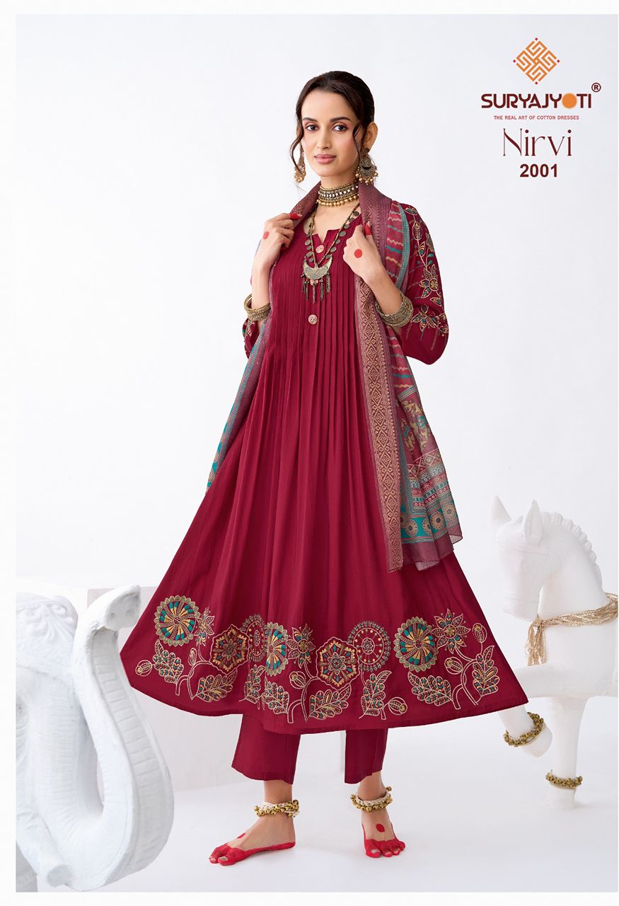 Suryajyoti Nirvi Stitch Vol 2 Anarkali 3 Piece Suit — Wholesale Readymade Suit, Suryajyoti wholesale from Surat — Photo 2