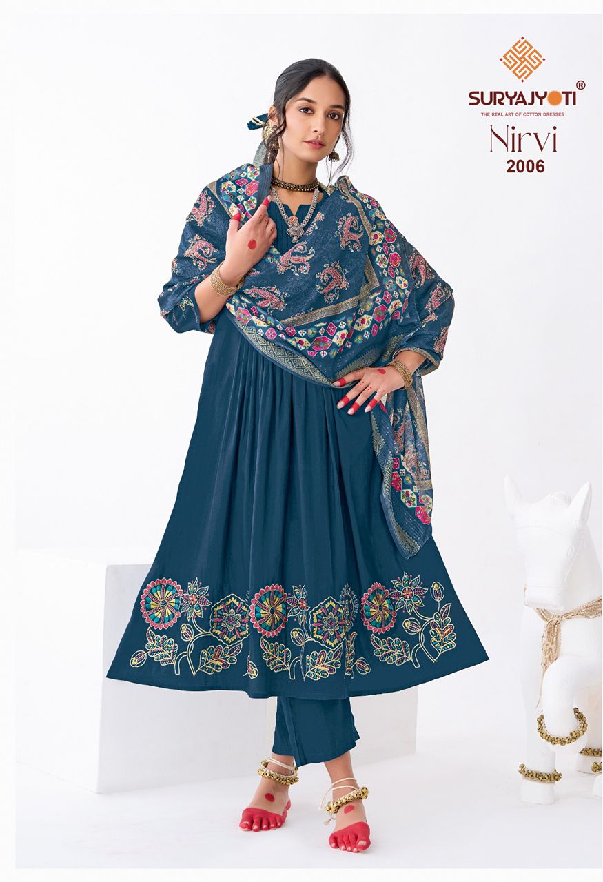 Suryajyoti Nirvi Stitch Vol 2 Anarkali 3 Piece Suit — Wholesale Readymade Suit, Suryajyoti wholesale from Surat — Photo 3