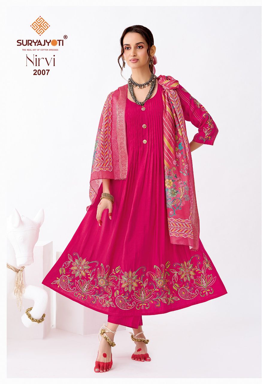Suryajyoti Nirvi Stitch Vol 2 Anarkali 3 Piece Suit — Wholesale Readymade Suit, Suryajyoti wholesale from Surat — Photo 4