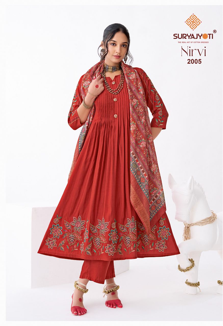 Suryajyoti Nirvi Stitch Vol 2 Anarkali 3 Piece Suit — Wholesale Readymade Suit, Suryajyoti wholesale from Surat — Photo 5