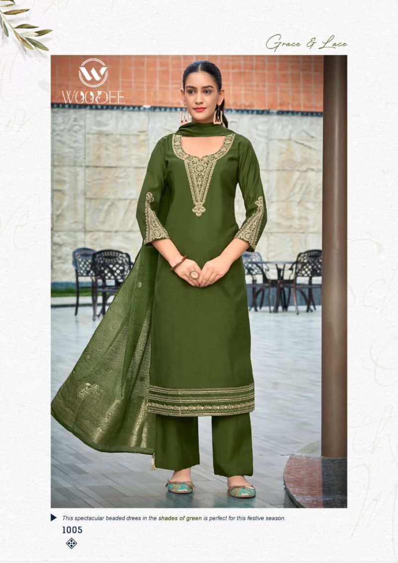 Woodee Veda Vol 2 Viscose Gadhwal Sequence Work Kurti With Bottom Dupatta Catalog — Wholesale Kurtis, Woodee wholesale from Surat — Photo 2