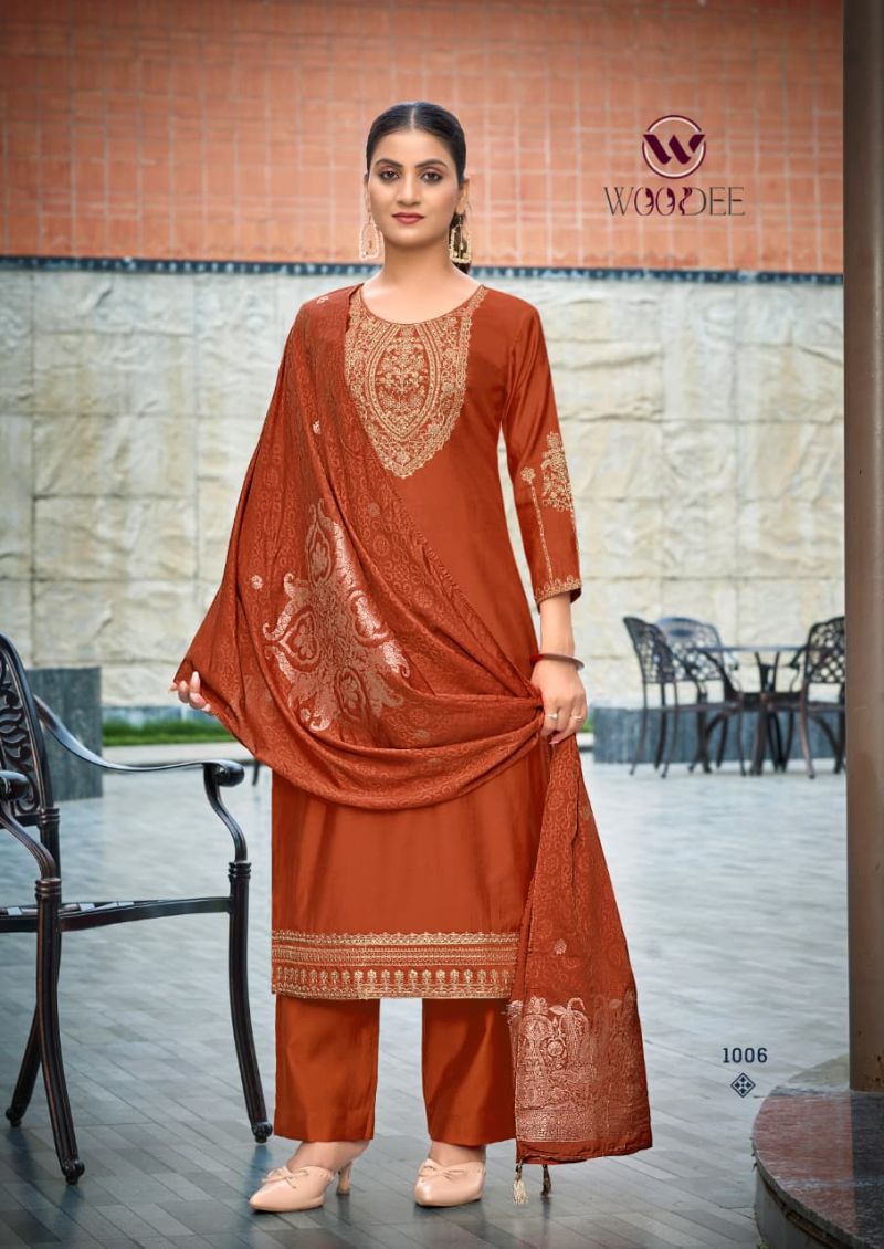 Woodee Veda Vol 2 Viscose Gadhwal Sequence Work Kurti With Bottom Dupatta Catalog