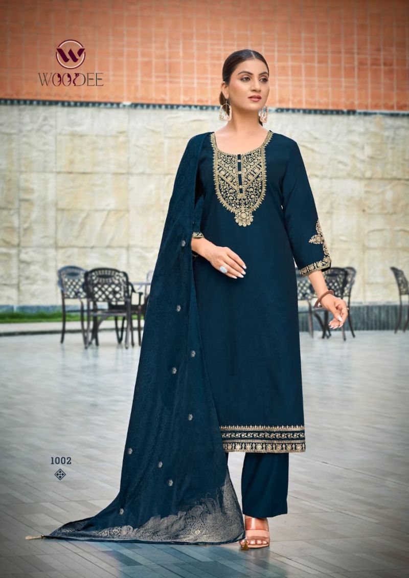 Woodee Veda Vol 2 Viscose Gadhwal Sequence Work Kurti With Bottom Dupatta Catalog — Wholesale Kurtis, Woodee wholesale from Surat — Photo 6