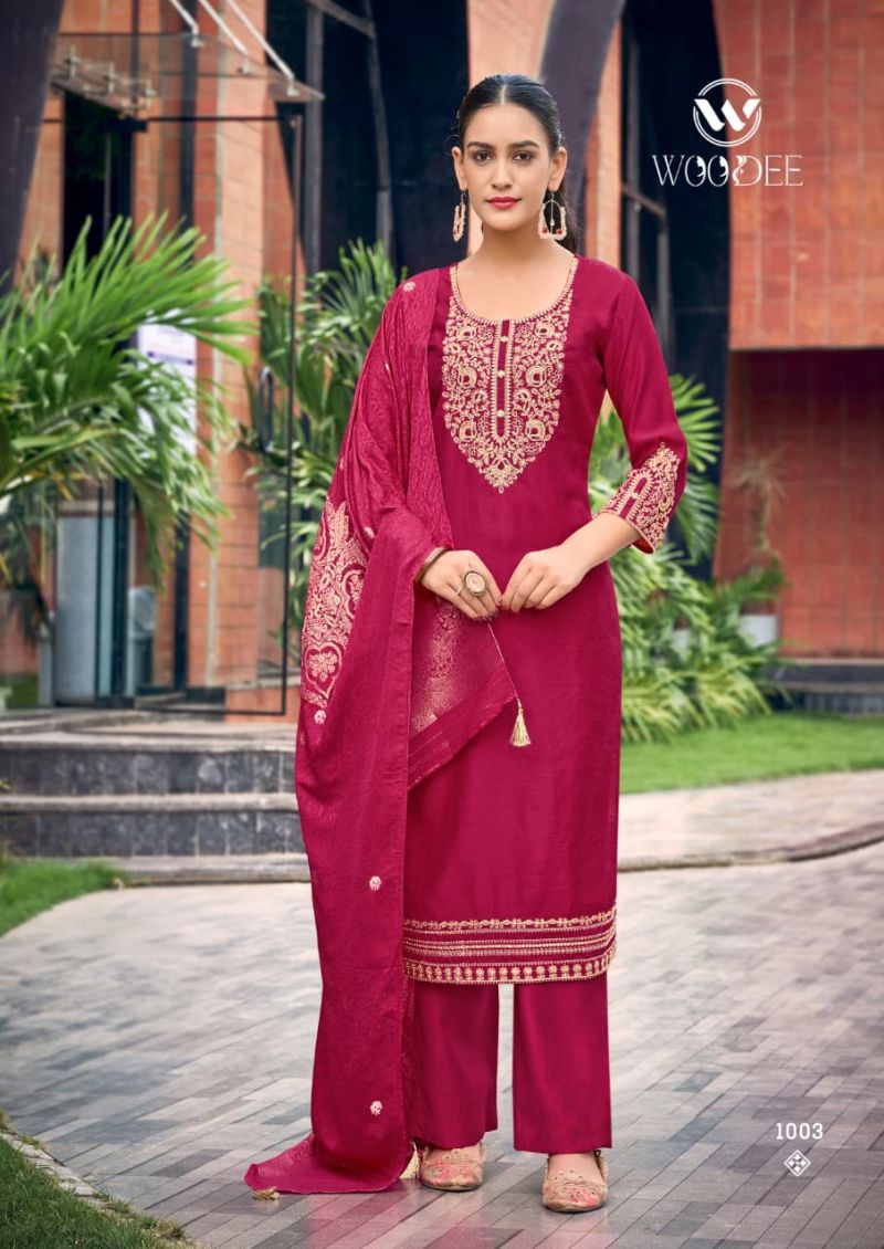 Woodee Veda Vol 2 Viscose Gadhwal Sequence Work Kurti With Bottom Dupatta Catalog — Wholesale Kurtis, Woodee wholesale from Surat — Photo 5