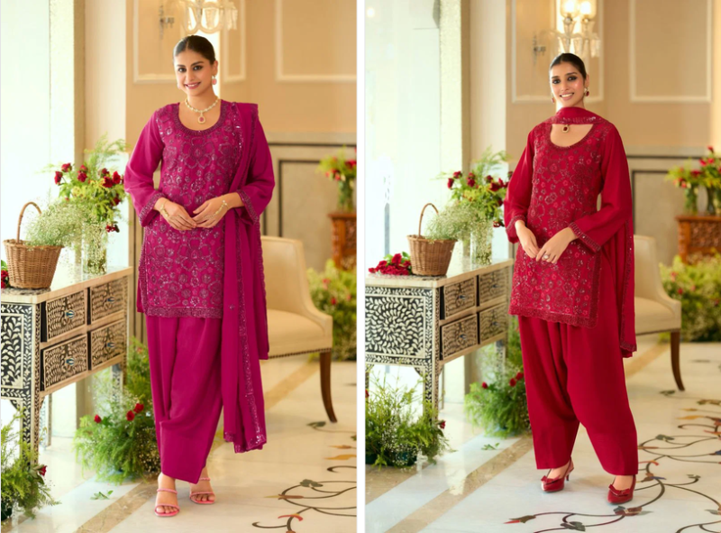 Zaveri D 50001 Chinon Beats Work Designer Salwar Kameez Collection — Wholesale Salwar Suits, Eba Lifestyle wholesale from Surat — Photo 4