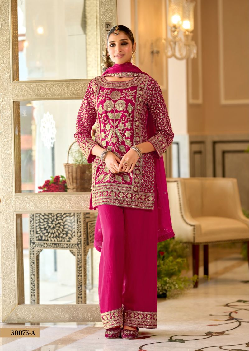 Zaveri D 50075 A Fandy Satin Beats Work Designer Salwar Kameez Collection — Wholesale Salwar Suits, Eba Lifestyle wholesale from Surat — Photo 2