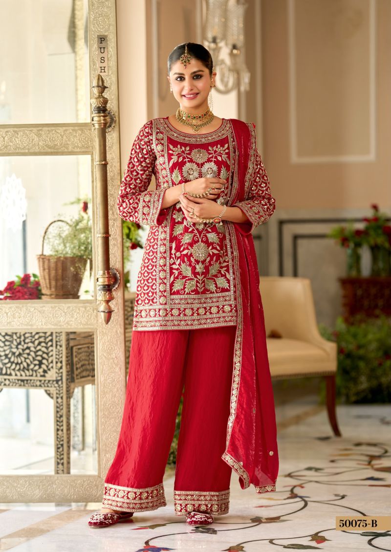 Zaveri D 50075 B Fandy Satin Beats Work Designer Salwar Kameez Collection