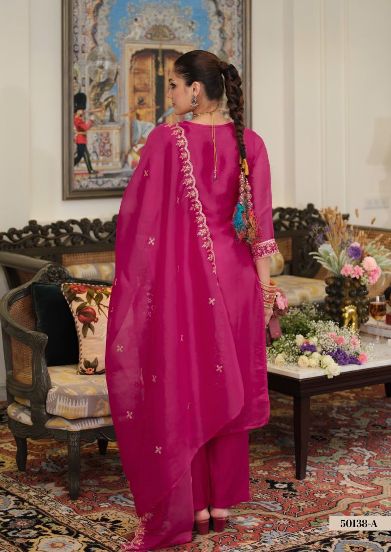 Zaveri D 50138 A Chinon Beats Work Designer Salwar Kameez Collection — Wholesale Salwar Suits, Eba Lifestyle wholesale from Surat — view 2