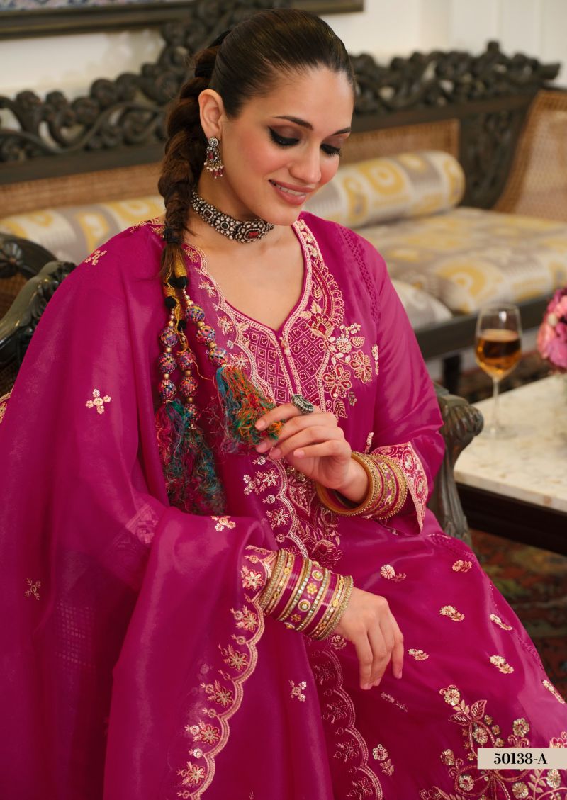 Zaveri D 50138 A Chinon Beats Work Designer Salwar Kameez Collection — Wholesale Salwar Suits, Eba Lifestyle wholesale from Surat — view 3