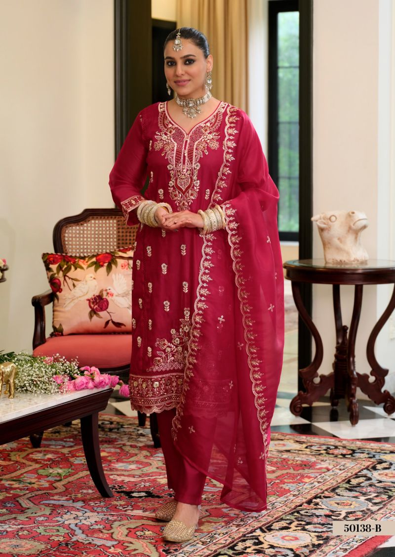 Zaveri D 50138 B Chinon Beats Work Designer Salwar Kameez Collection — Wholesale Salwar Suits, Vardan Ethnic wholesale from Surat — Photo 3