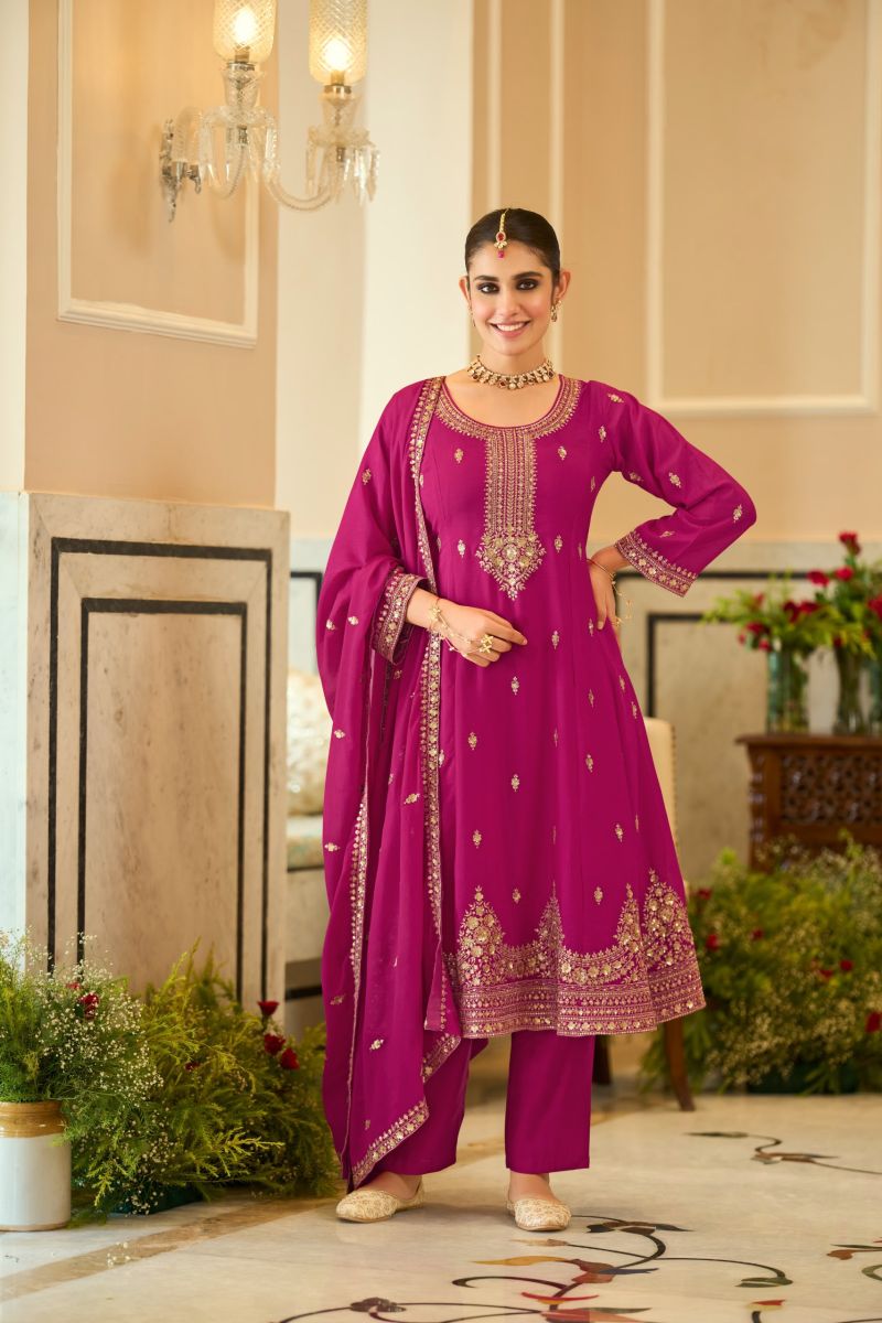 Zaveri D 9954 Chinon Embroidered Designer Salwar Kameez Catalog — Wholesale Salwar Suits, Eba Lifestyle wholesale from Surat — Photo 2