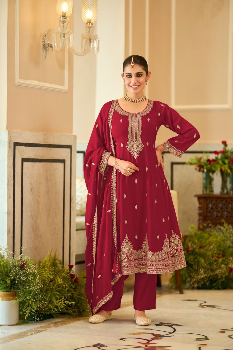 Zaveri D 9954 Chinon Embroidered Designer Salwar Kameez Catalog — Wholesale Salwar Suits, Eba Lifestyle wholesale from Surat — Photo 4