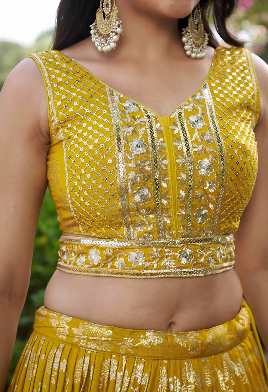 Zeel 7100 festive ensemble crafted in Dola Silk Lehenga Choli Set — Singles, Zeel wholesale from Surat — view 4