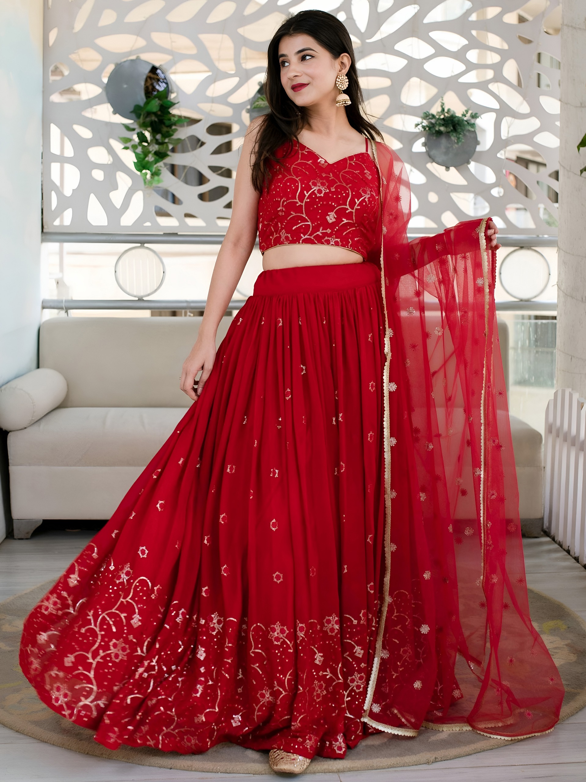 Zeel 15063 Sequins Thread Embroidered Festive Lehenga Choli Collection — Lehenga, Zeel wholesale from Surat — Photo 4