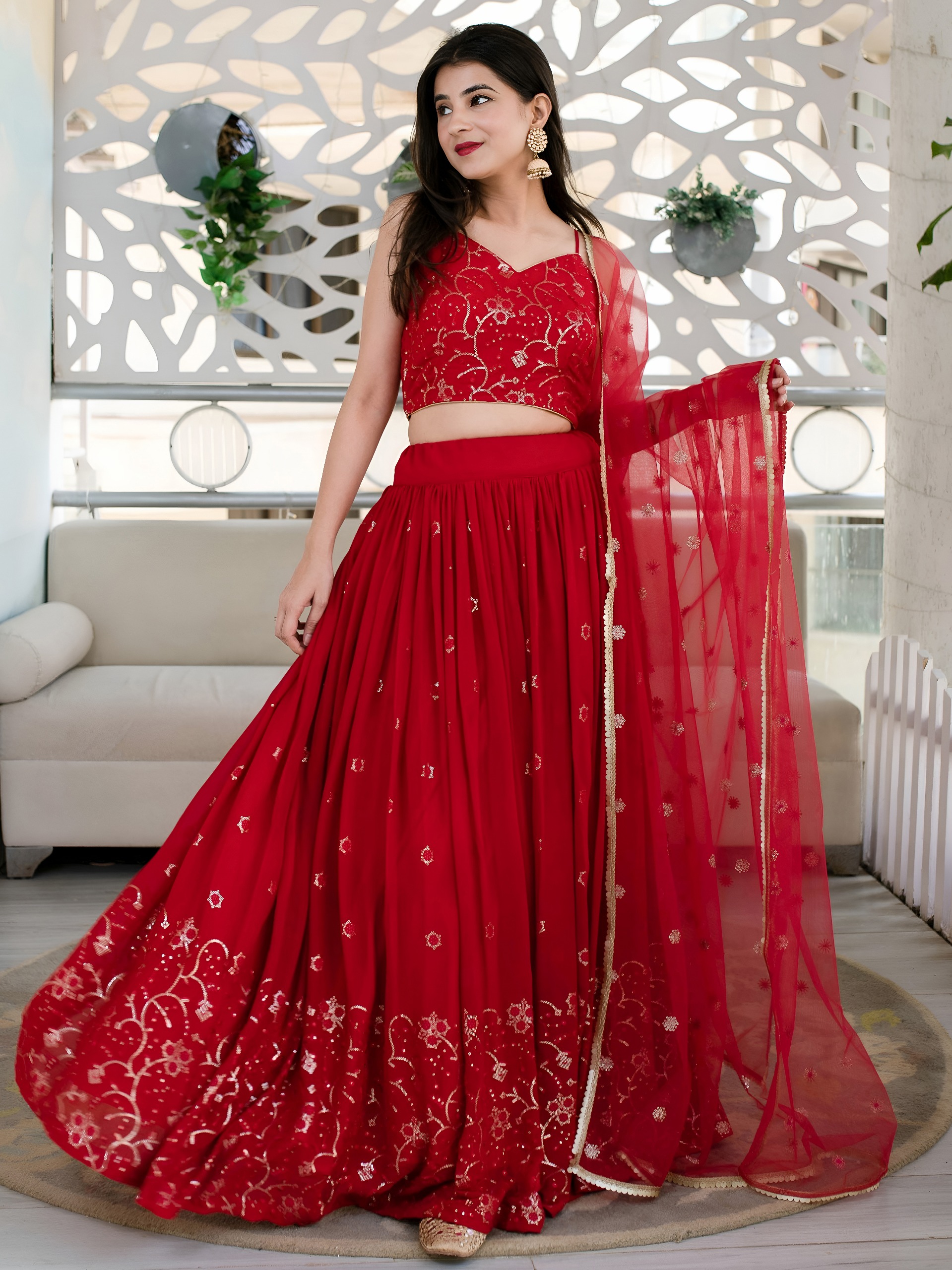 Zeel 15063 Sequins Thread Embroidered Festive Lehenga Choli Collection — Lehenga, Zeel wholesale from Surat — Photo 2