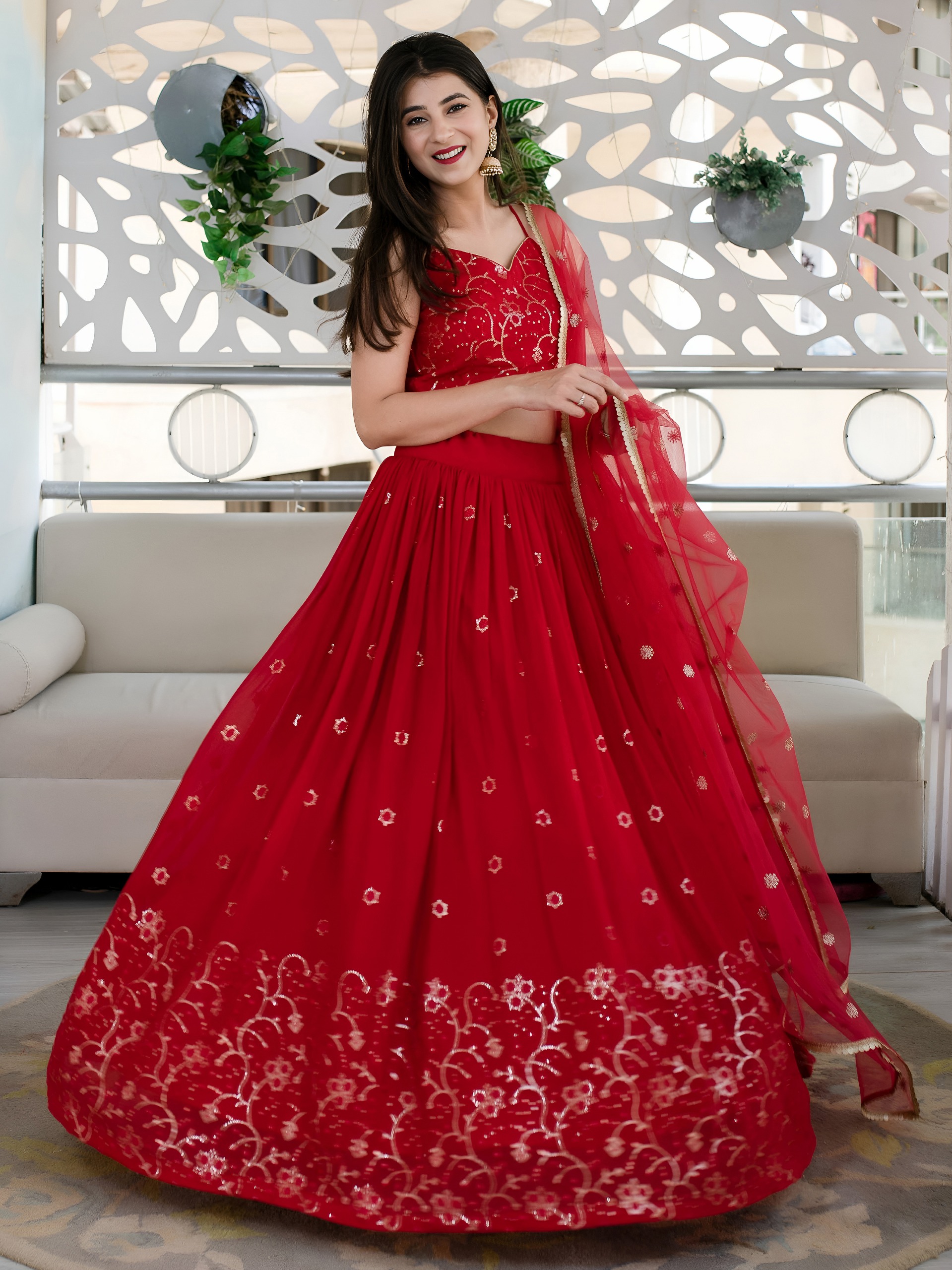 Zeel 15063 Sequins Thread Embroidered Festive Lehenga Choli Collection