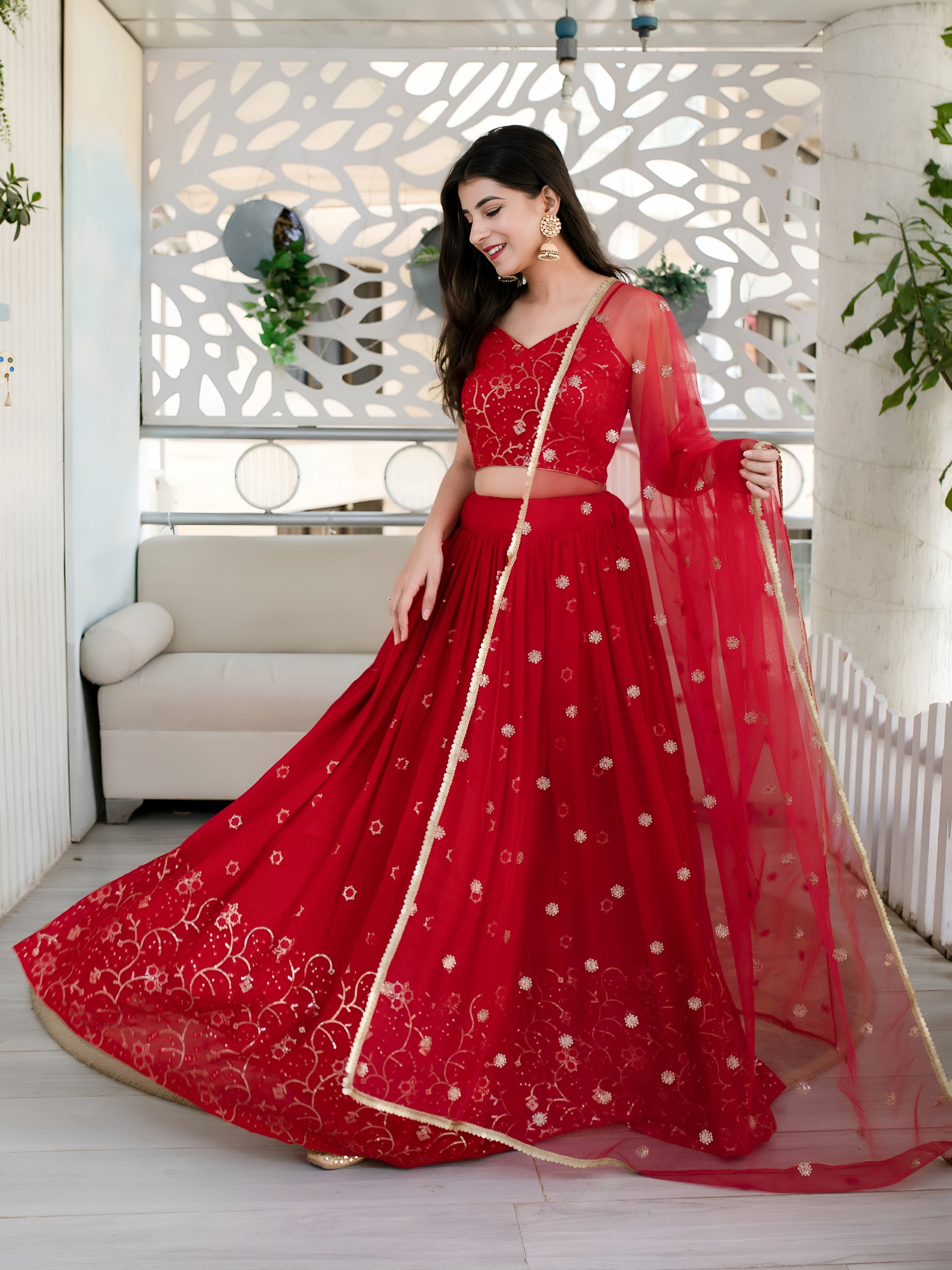 Zeel 15063 Sequins Thread Embroidered Festive Lehenga Choli Collection — Lehenga, Zeel wholesale from Surat — Photo 8