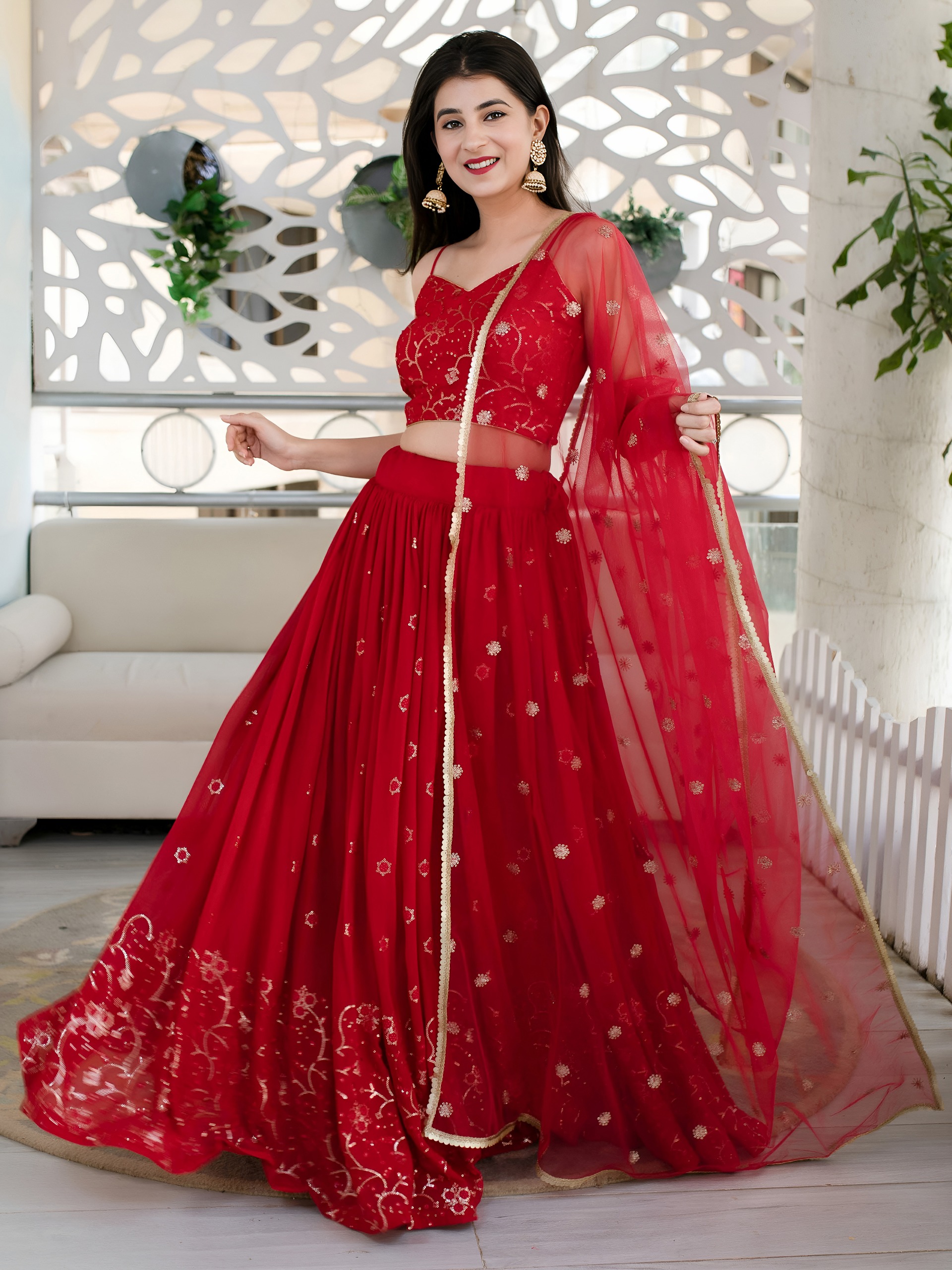 Zeel 15063 Sequins Thread Embroidered Festive Lehenga Choli Collection — Lehenga, Zeel wholesale from Surat — Photo 7