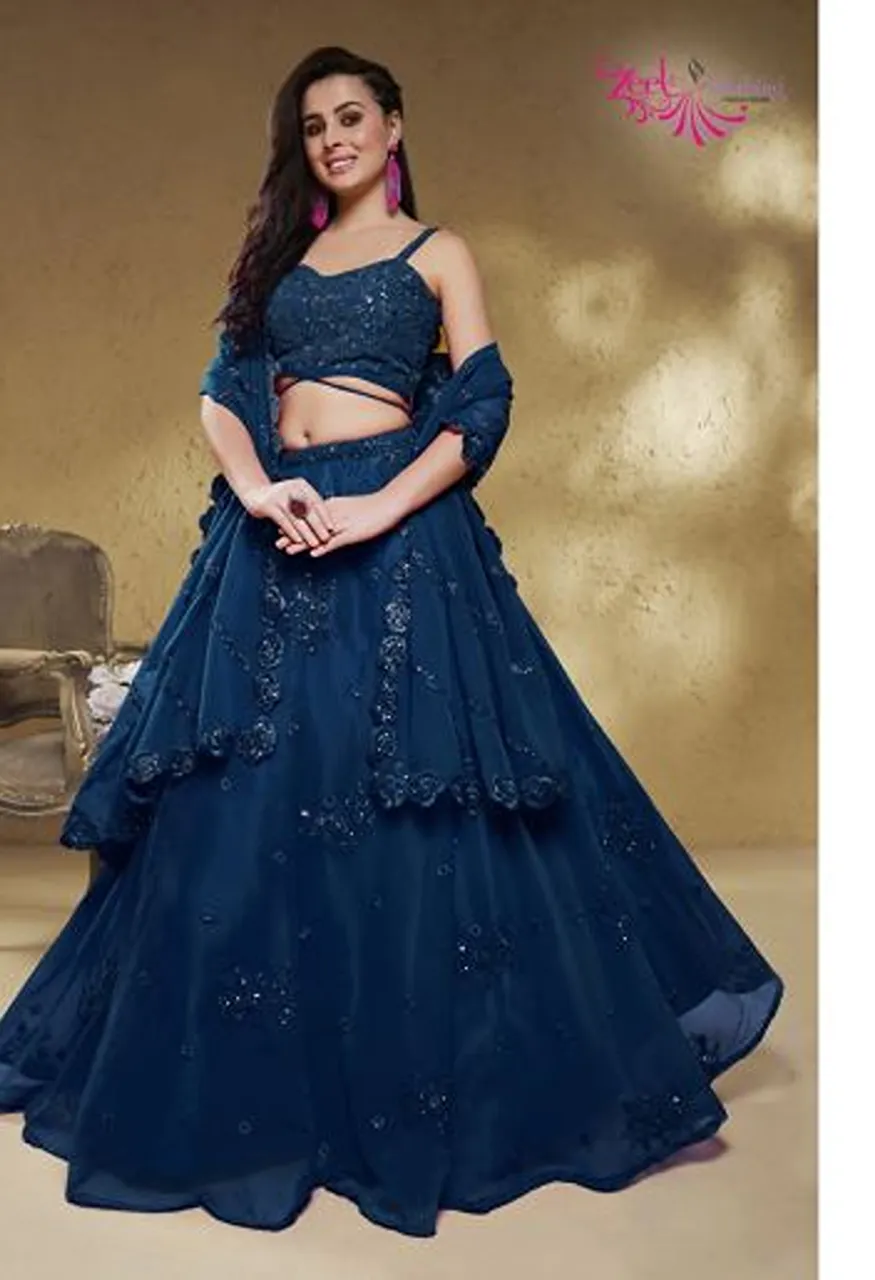 Zeel Evana Georgette With Sequence Work Lehenga Choli Collection