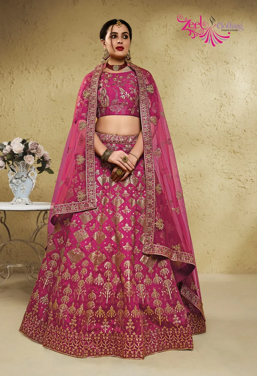 Zeel Inaya Art Silk Set Zari Sequins Embroidery Lehenga Choli — Lehenga, Zeel wholesale from Surat — Photo 3
