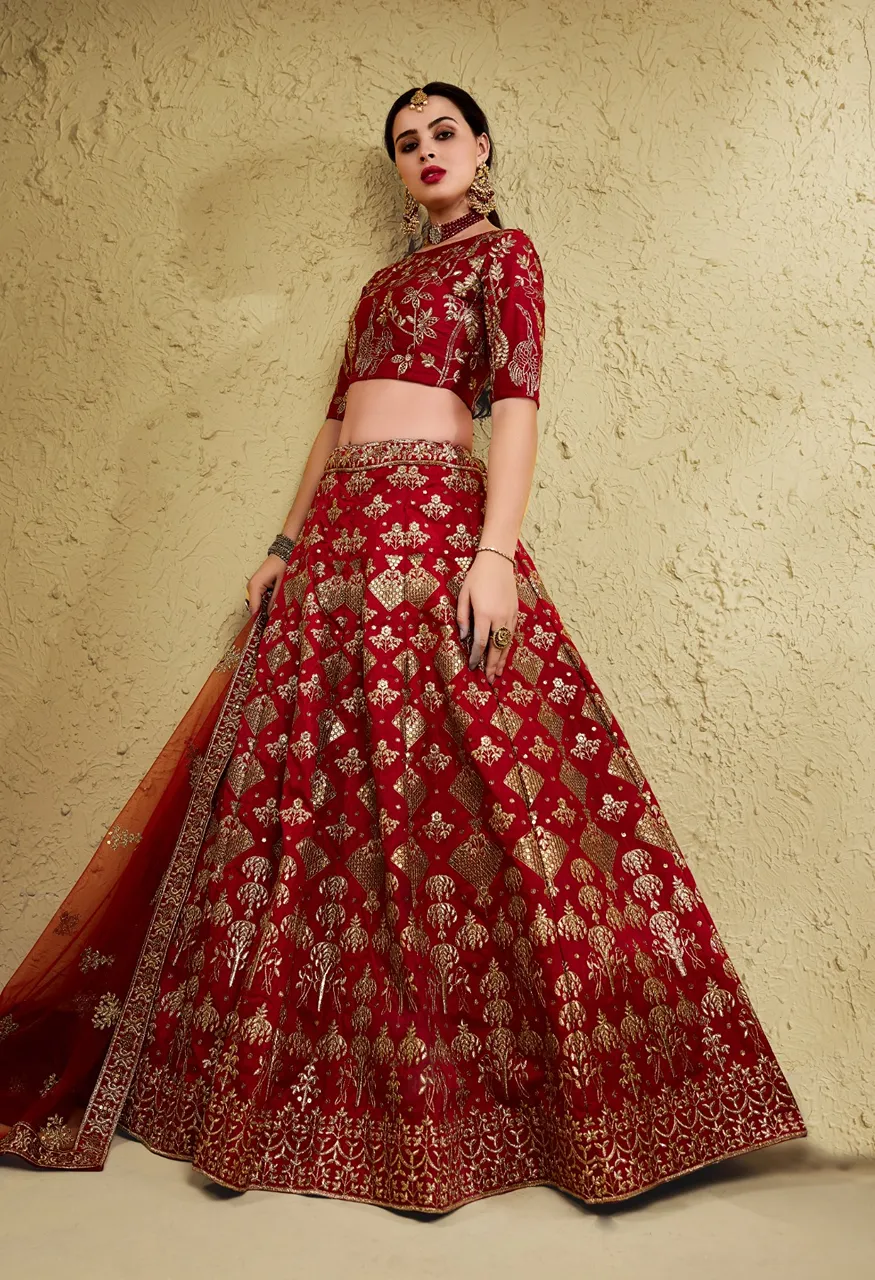 Zeel Inaya Art Silk Set Zari Sequins Embroidery Lehenga Choli — Lehenga, Zeel wholesale from Surat — Photo 7