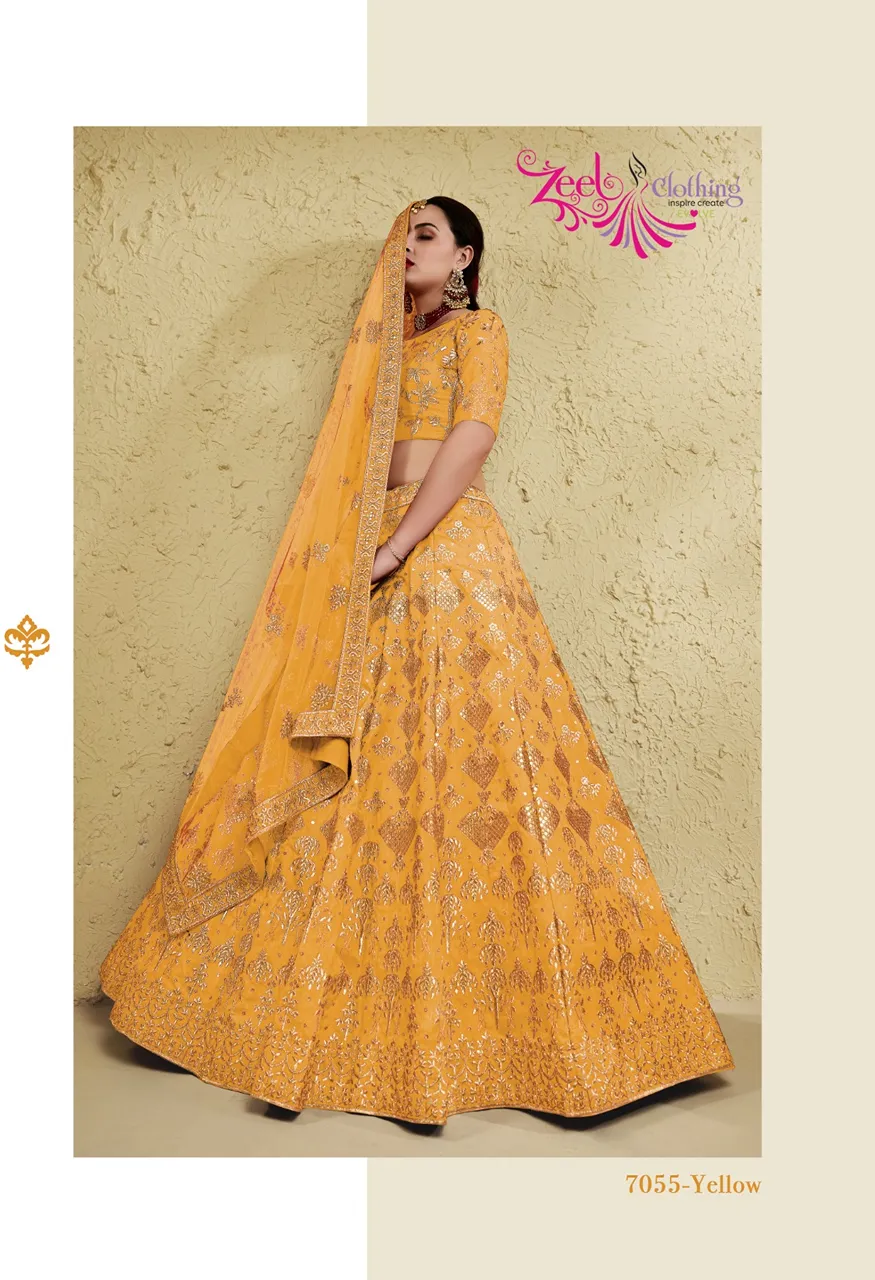 Zeel Inaya Art Silk Set Zari Sequins Embroidery Lehenga Choli — Lehenga, Zeel wholesale from Surat — Photo 5