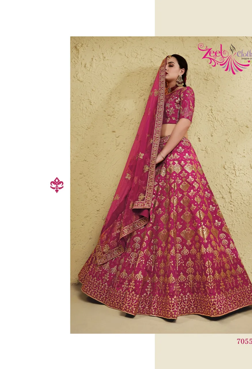 Zeel Inaya Art Silk Set Zari Sequins Embroidery Lehenga Choli — Lehenga, Zeel wholesale from Surat — Photo 2