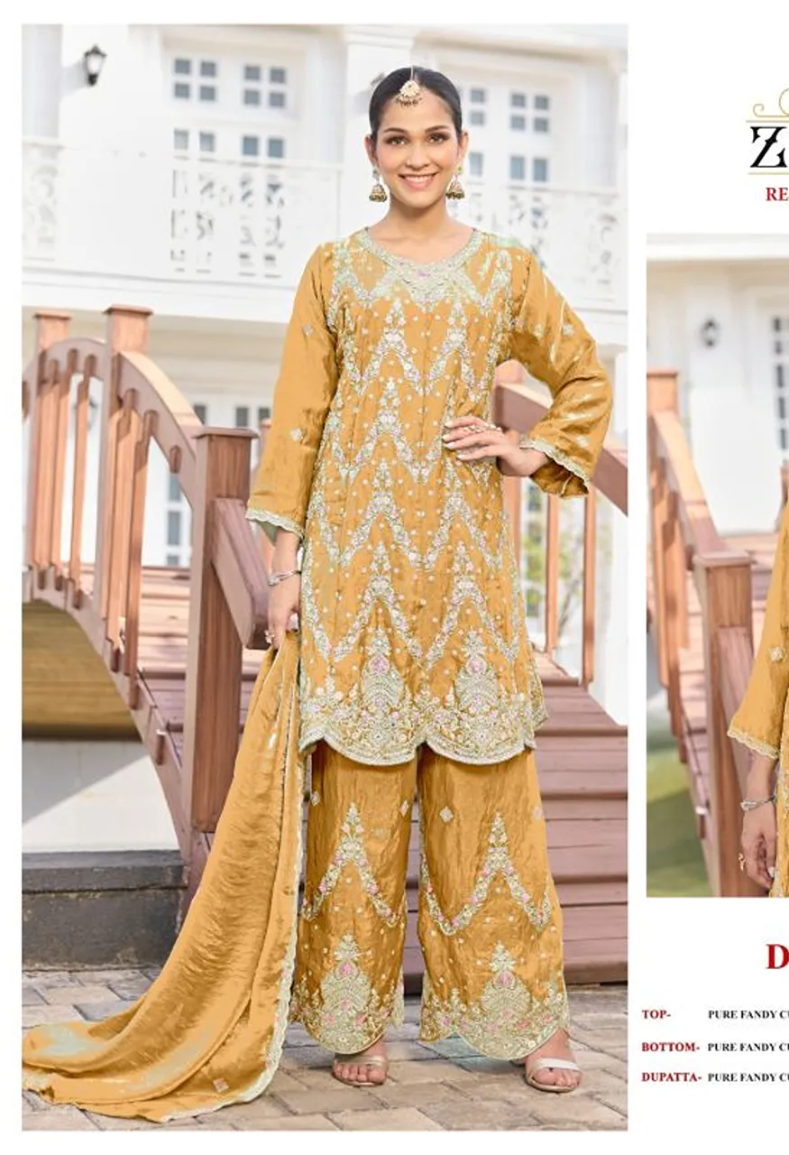 Zorista 11048 Fandy Crush Embroidered Salwar Kameez Collection — Wholesale Salwar Suits, Vardan Ethnic wholesale from Surat — Photo 4