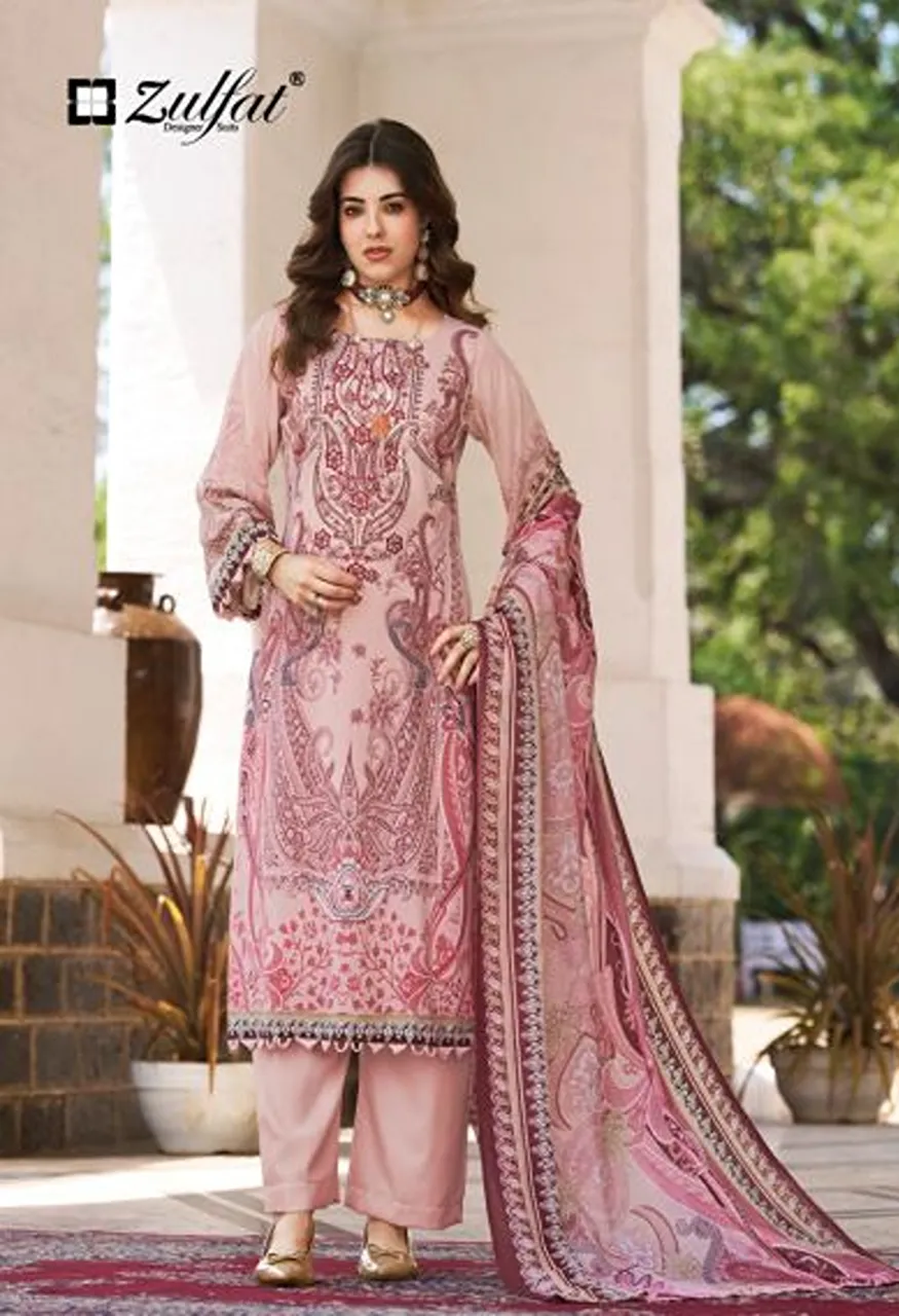Zulfat Afreen Jam Cotton Digital Print Embroidered Dress Material Catalog