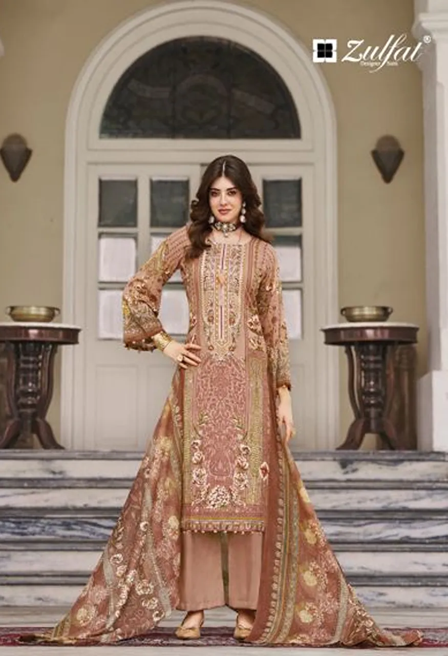 Zulfat Afreen Jam Cotton Digital Print Embroidered Dress Material Catalog — Wholesale Salwar Suits, Zulfat Designer Suit wholesale from Surat — Photo 5