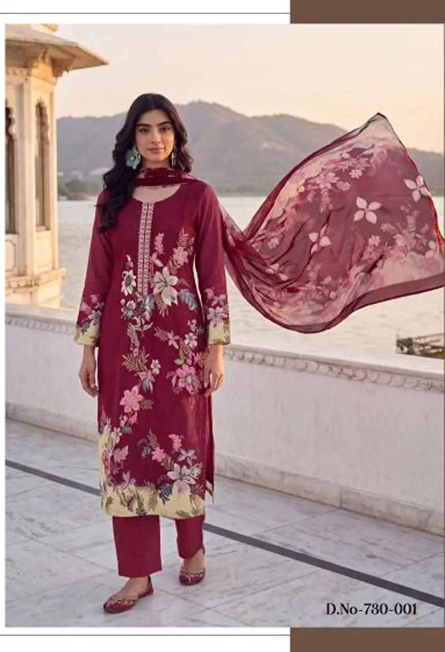 Zulfat Faiza Jam Cotton Digital Print Embroidered Dress Material Catalog — Wholesale Salwar Suits, Vardan Ethnic wholesale from Surat — Photo 2