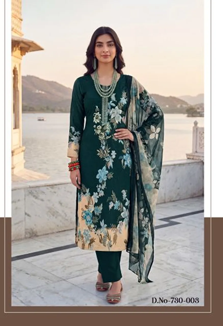 Zulfat Faiza Jam Cotton Digital Print Embroidered Dress Material Catalog — Wholesale Salwar Suits, Vardan Ethnic wholesale from Surat — Photo 3