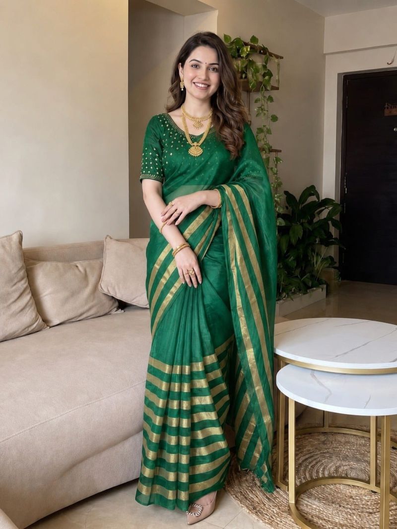 Aab Nine Patta Vol 1 Fandy Satin Silk Jarkan Work Saree Catalog — Saree, Vardan Ethnic wholesale from Surat — Photo 4