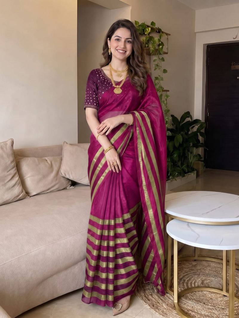 Aab Nine Patta Vol 1 Fandy Satin Silk Jarkan Work Saree Catalog — Saree, Vardan Ethnic wholesale from Surat — Photo 7