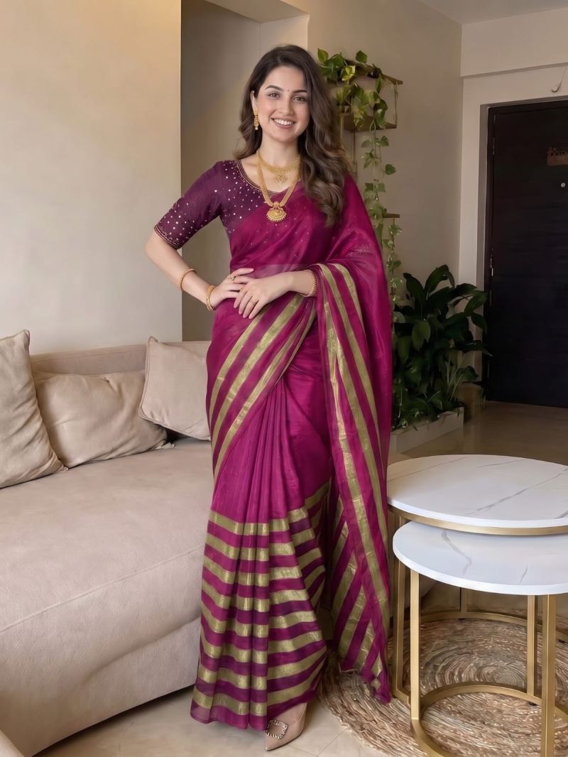 Aab Nine Patta Vol 1 Fandy Satin Silk Jarkan Work Saree Catalog — Saree, Vardan Ethnic wholesale from Surat — Photo 9