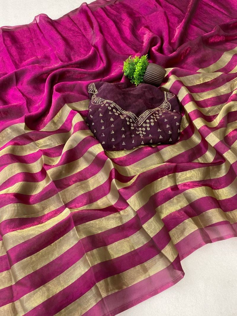 Aab Nine Patta Vol 1 Fandy Satin Silk Jarkan Work Saree Catalog — Saree, Vardan Ethnic wholesale from Surat — Photo 17