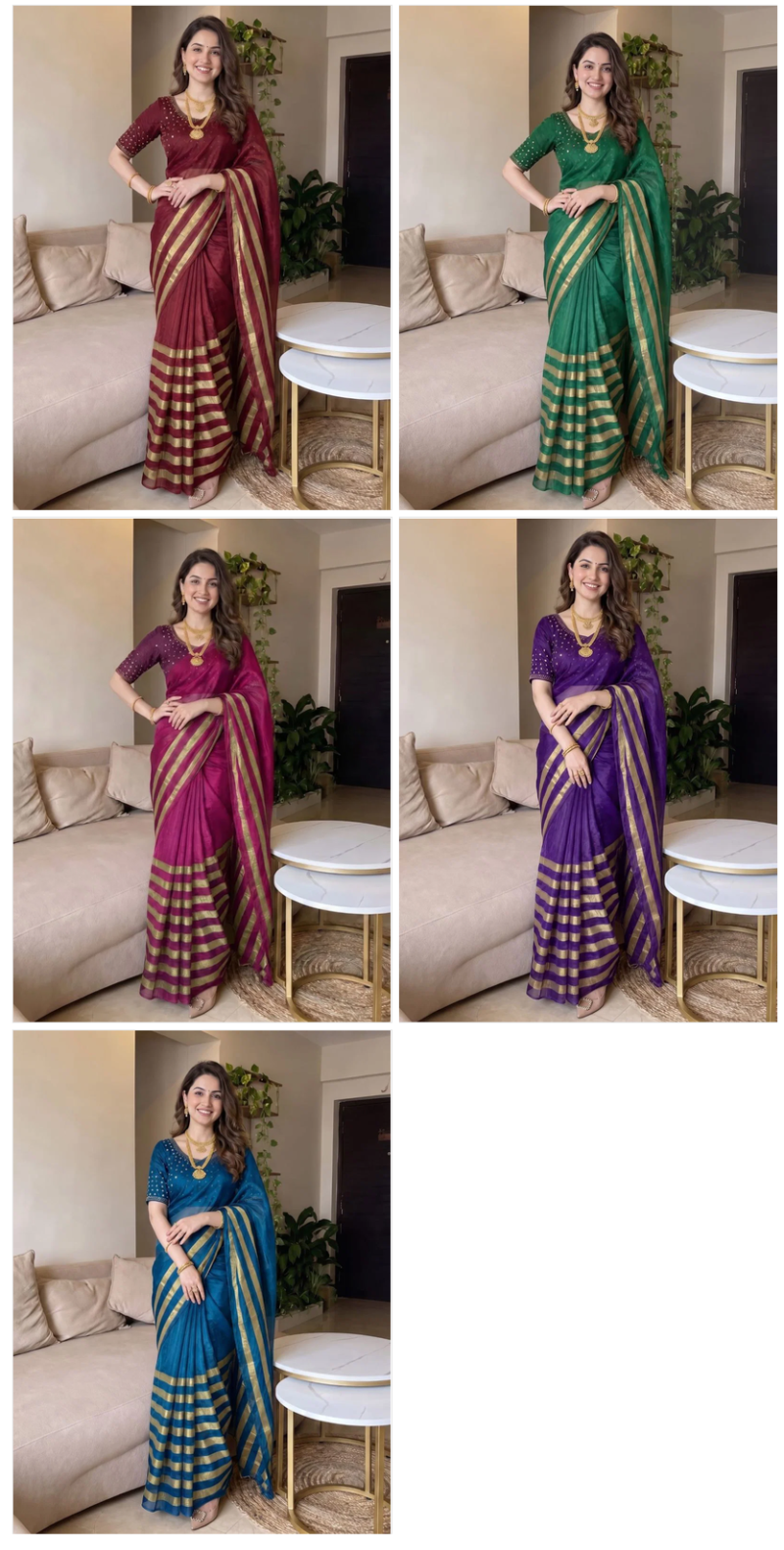 Aab Nine Patta Vol 1 Fandy Satin Silk Jarkan Work Saree Catalog — Saree, Vardan Ethnic wholesale from Surat — Photo 20