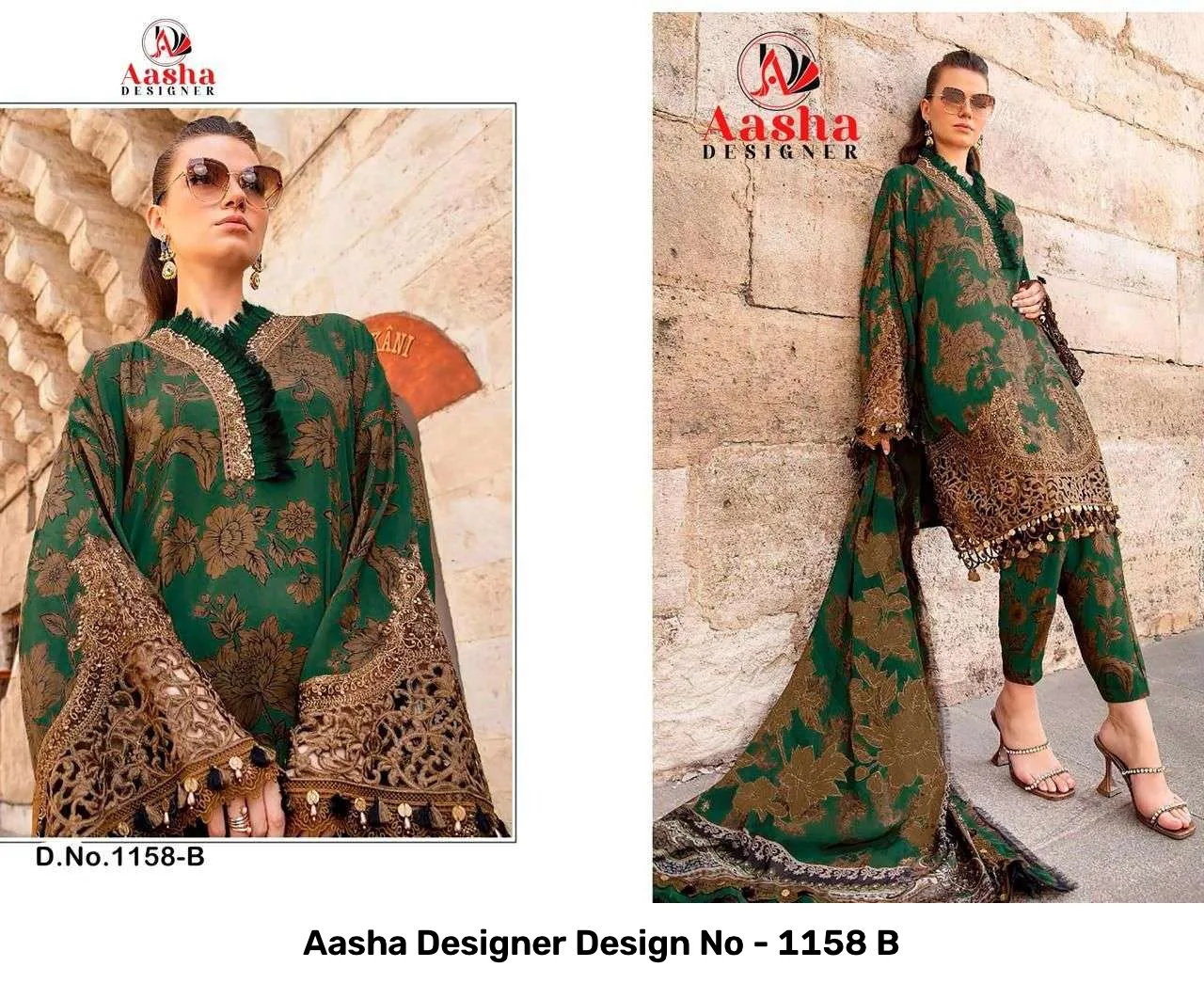 Aasha Designer Design No - 1158 B — Wholesale Pakistani Suits, Aasha Designer wholesale from Surat — Photo 3