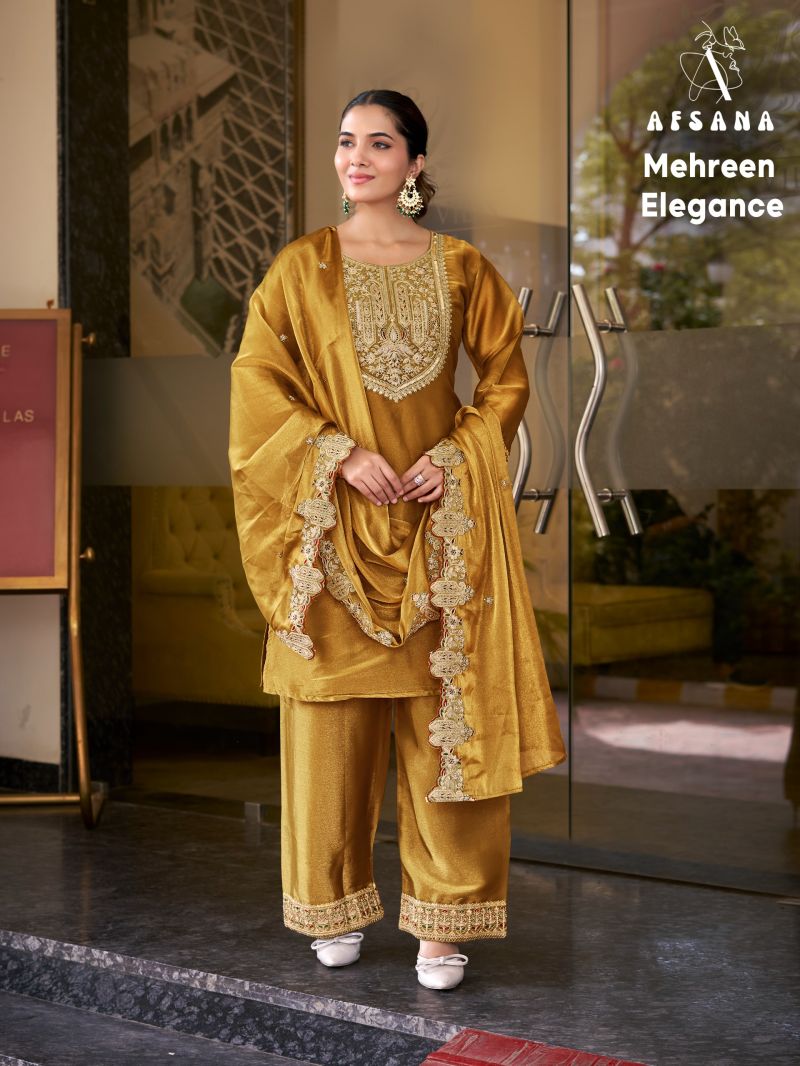 Afsana Mehreen Elegance Gabana Silk Embroidered Thread Work Salwar Kameez — Wholesale Kurtis, Afsana wholesale from Surat — Photo 2