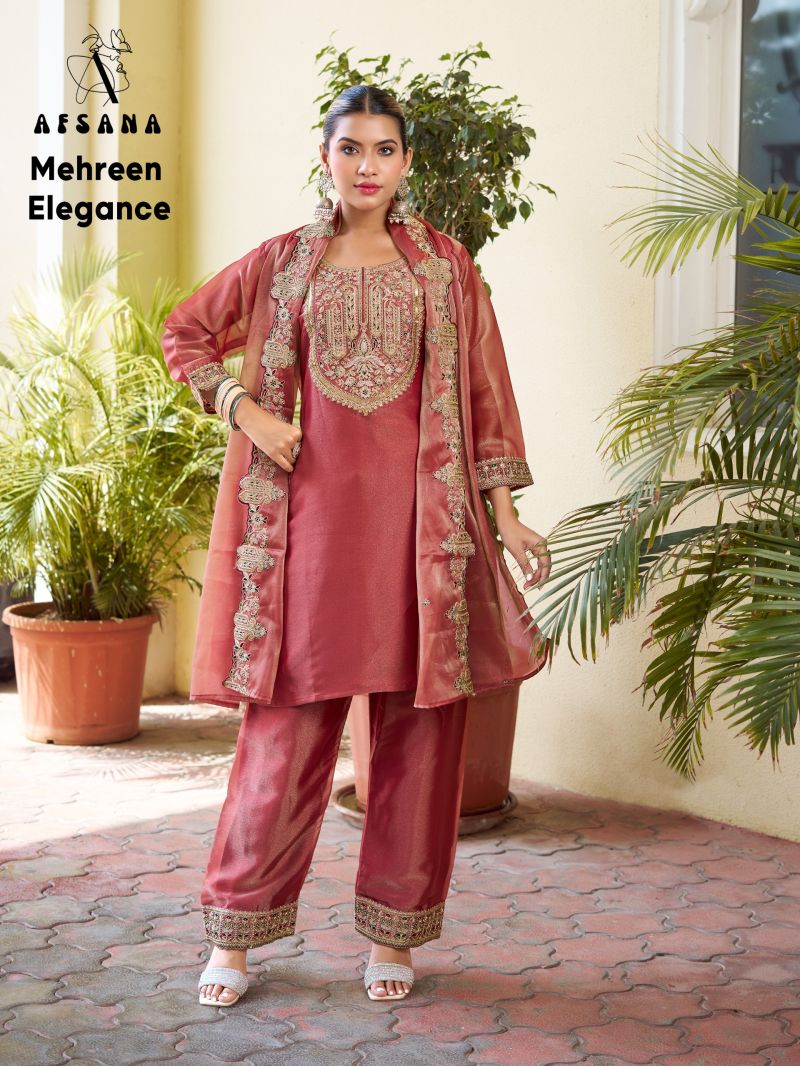 Afsana Mehreen Elegance Gabana Silk Embroidered Thread Work Salwar Kameez — Wholesale Kurtis, Afsana wholesale from Surat — Photo 4