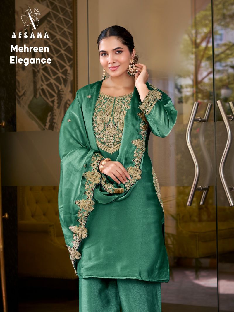 Afsana Mehreen Elegance Gabana Silk Embroidered Thread Work Salwar Kameez — Wholesale Kurtis, Afsana wholesale from Surat — Photo 5