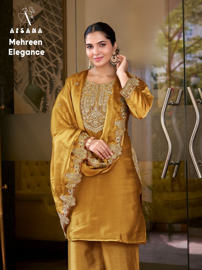 Afsana Mehreen Elegance Gabana Silk Embroidered Thread Work Salwar Kameez — Wholesale Kurtis, Afsana wholesale from Surat — Photo 6