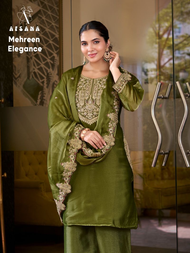 Afsana Mehreen Elegance Gabana Silk Embroidered Thread Work Salwar Kameez — Wholesale Kurtis, Afsana wholesale from Surat — Photo 8