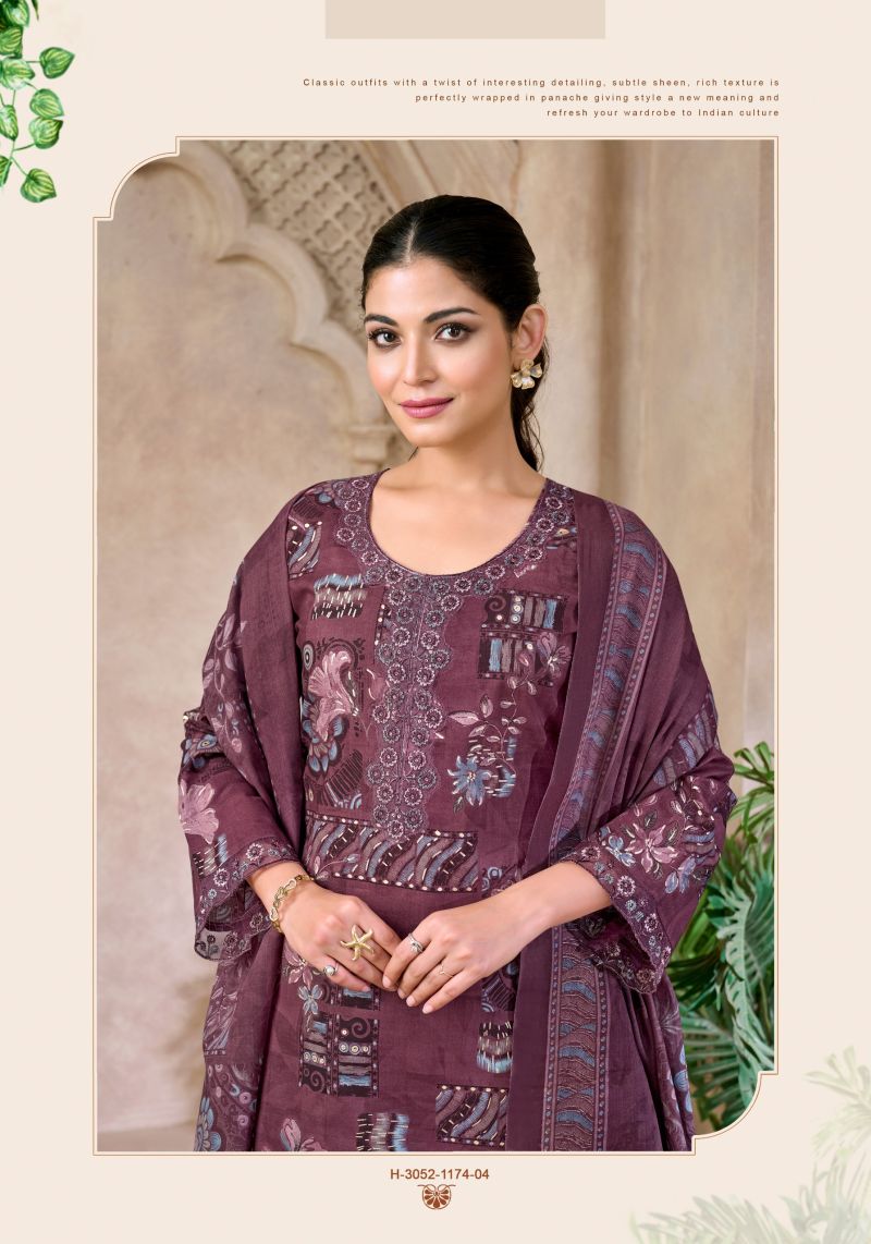 Alok Floral Forever Edition 3 Cambric Cotton Foil Printed Dress Material — Wholesale Designer Salwar Suits, Alok Suits wholesale from Surat — Photo 8